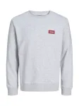 JACK & JONES Megztinis be užsegimo 'JJRUSH' margai balta
