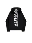 ALPHA INDUSTRIES Megztinis be užsegimo 'Backprint' juoda