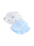 Next Skrybėlaitė &scaron;viesiai mėlyna / &scaron;okolado spalva / balta