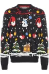 BLEND Megztinis 'BHMATEO CHRISTMAS' tamsiai mėlyna / žalia / raudona / balta