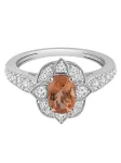 Diamant Exquis Žiedas 'Ring aus 375 Wei&szlig;gold mit Diamant' sidabrinė