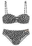 VIVANCE by LASCANA Bikinis smėlio spalva / juoda / balta