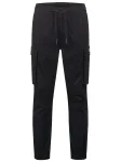 LONSDALE Laisvo stiliaus kelnės juoda / balta