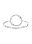 DIAMANT LETERNEL Žiedas 'Ring aus 375 Wei&szlig;gold mit Diamant' sidabrinė