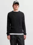 JACK & JONES Megztinis 'JJPANNEL' juoda