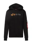 ALPHA INDUSTRIES Megztinis be užsegimo oranžinė / raudona / juoda / balta