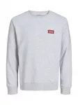 JACK & JONES Megztinis be užsegimo 'JJRUSH' margai balta