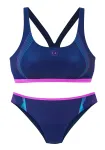 LASCANA ACTIVE Bikinis tamsiai mėlyna jūros spalva / azuro spalva / fuksijų spalva