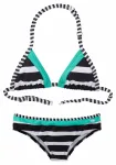 KangaROOS Bikinis neoninė mėlyna / mi&scaron;rios spalvos / juoda / balta
