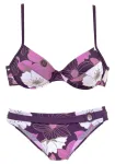 LASCANA Bikinis purpurinė / gervuogių spalva / balta
