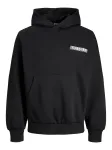 JACK & JONES Megztinis be užsegimo 'Digital' pilka / juoda / balta