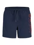 Jack & Jones Junior Maudymosi trumpikės 'JPSTMaui Wave' tamsiai mėlyna / rūdžių raudona