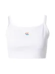 Calvin Klein Jeans Palaidinė be rankovių 'Pride Logo Cropped Cami' balta