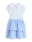 Next Suknelė 'Gingham School Tiered Rara' &scaron;viesiai mėlyna / balta