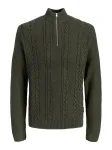 JACK & JONES Megztinis 'JJJAMES' alyvuogių spalva