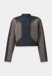 Nike Sportswear Demisezoninė striukė 'STREET MOTO' ruda / purvo spalva / juoda