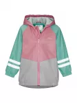 PLAYSHOES Demisezoninė striukė pilka / nefrito spalva / rožių spalva / balta