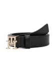 TOMMY HILFIGER Diržas 'TH Monogram Plaque Buckle' juoda