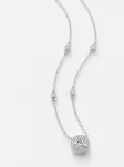 LanLivia Grandinėlė 'Star Halo Moissanite Necklace' sidabrinė / skaidri spalva