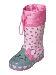 PLAYSHOES Guminiai batai 'Katze' pastelinė žalia / rožių spalva