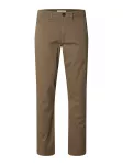 SELECTED &bdquo;Chino&ldquo; stiliaus kelnės 'SLHMiles Flex' ruda (konjako)