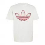 ADIDAS ORIGINALS Mar&scaron;kinėliai 'Trefoil Infill' nebalintos drobės spalva / raudona