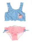 PLAYSHOES Bikinis 'Krebs' mėlyna dūmų spalva / auksas / rožių spalva / balta