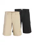 JACK & JONES Laisvo stiliaus kelnės 'JPSTCOLE MATTY' smėlio spalva / juoda