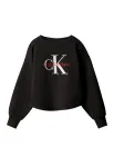 Calvin Klein Jeans Megztinis be užsegimo raudona / juoda / balta