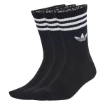 ADIDAS ORIGINALS Kojinės '3-Stripes Crew 3 Pairs' juoda / balta