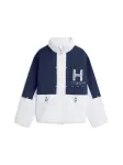 TOMMY HILFIGER Demisezoninė striukė 'Regatta' tamsiai mėlyna jūros spalva / tamsiai oranžinė / balta