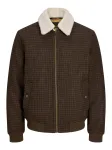 Jack & Jones Premium Demisezoninė striukė 'JPRBLUMelvin' ruda / tamsiai ruda / juoda / balk&scaron;va