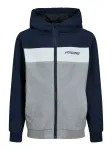 Jack & Jones Junior Demisezoninė striukė 'Rush' tamsiai mėlyna / bazalto pilka / balta