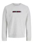 Jack & Jones Junior Megztinis be užsegimo 'JJMunk' nakties mėlyna / &scaron;viesiai pilka / ugnies raudona