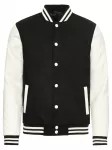 Urban Classics Demisezoninė striukė 'Oldschool' juoda / balta