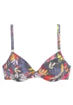 VIVANCE by LASCANA Bikinio vir&scaron;utinė dalis geltona / kario spalva / tamsiai pilka / raudona