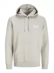 JACK & JONES Megztinis be užsegimo &scaron;viesiai pilka / balta
