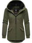 Ragwear Funkcinė striukė 'Dowey Warm Rain' alyvuogių spalva / juoda