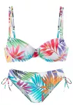 LASCANA Bikinis turkio spalva / oranžinė / raudona / balta