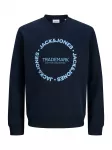 JACK & JONES Megztinis be užsegimo 'JJBenson' vandens spalva / tamsiai mėlyna