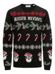 Only & Sons Megztinis 'ONSXmas' žalia / tamsiai raudona / juoda / balta