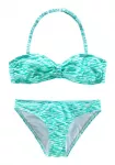 VENICE BEACH Bikinis turkio spalva / balta