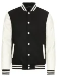 Urban Classics Demisezoninė striukė 'Oldschool' juoda / balta