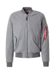 ALPHA INDUSTRIES Demisezoninė striukė 'MA-1' pilka