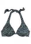 VENICE BEACH Bikinio vir&scaron;utinė dalis alyvuogių spalva / juoda
