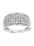 DIAMANT LETERNEL Žiedas 'Eternity-Ring aus 375 Wei&szlig;gold mit 0.50 Karat Diamant' sidabrinė