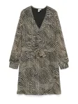 VERO MODA Suknelė 'VMGEBRA GEDNA' kremo / tamsi smėlio / juoda