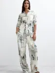 Desigual Klostuotos kelnės &scaron;viesiai mėlyna / kario spalva / juoda / balk&scaron;va