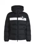 Calvin Klein Jeans Žieminė striukė juoda / balta