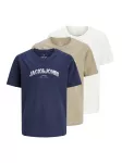 Jack & Jones Junior Mar&scaron;kinėliai tamsiai mėlyna jūros spalva / rusvai žalia / balk&scaron;va